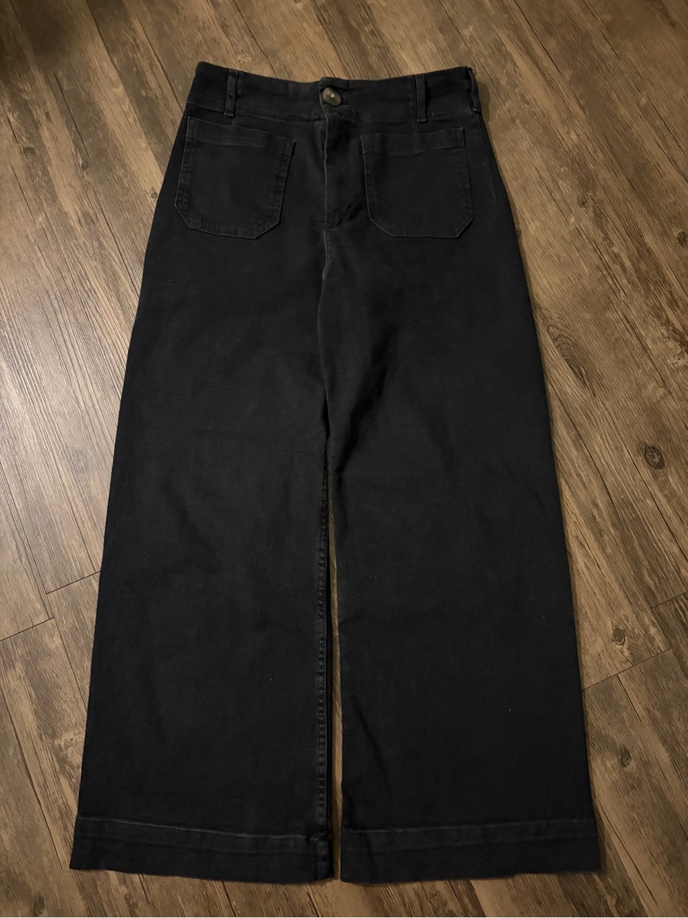 Maeve Colette High-Rise Wide-Leg Cropped Jeans 28